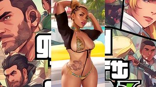 Ai generated Gta5 big pain in the neck booty of Los Santos - 10th anniversary